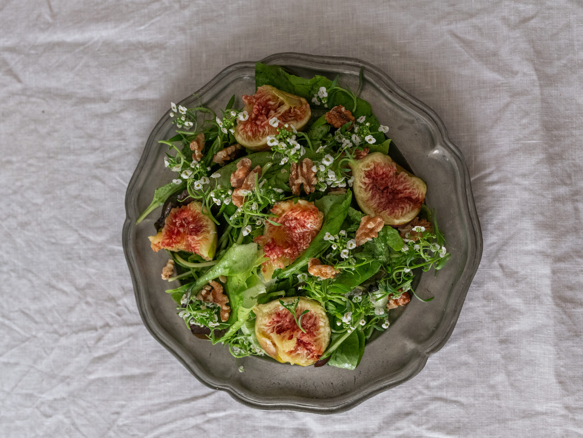 סלט ירוקים תאנים לשולחן החג